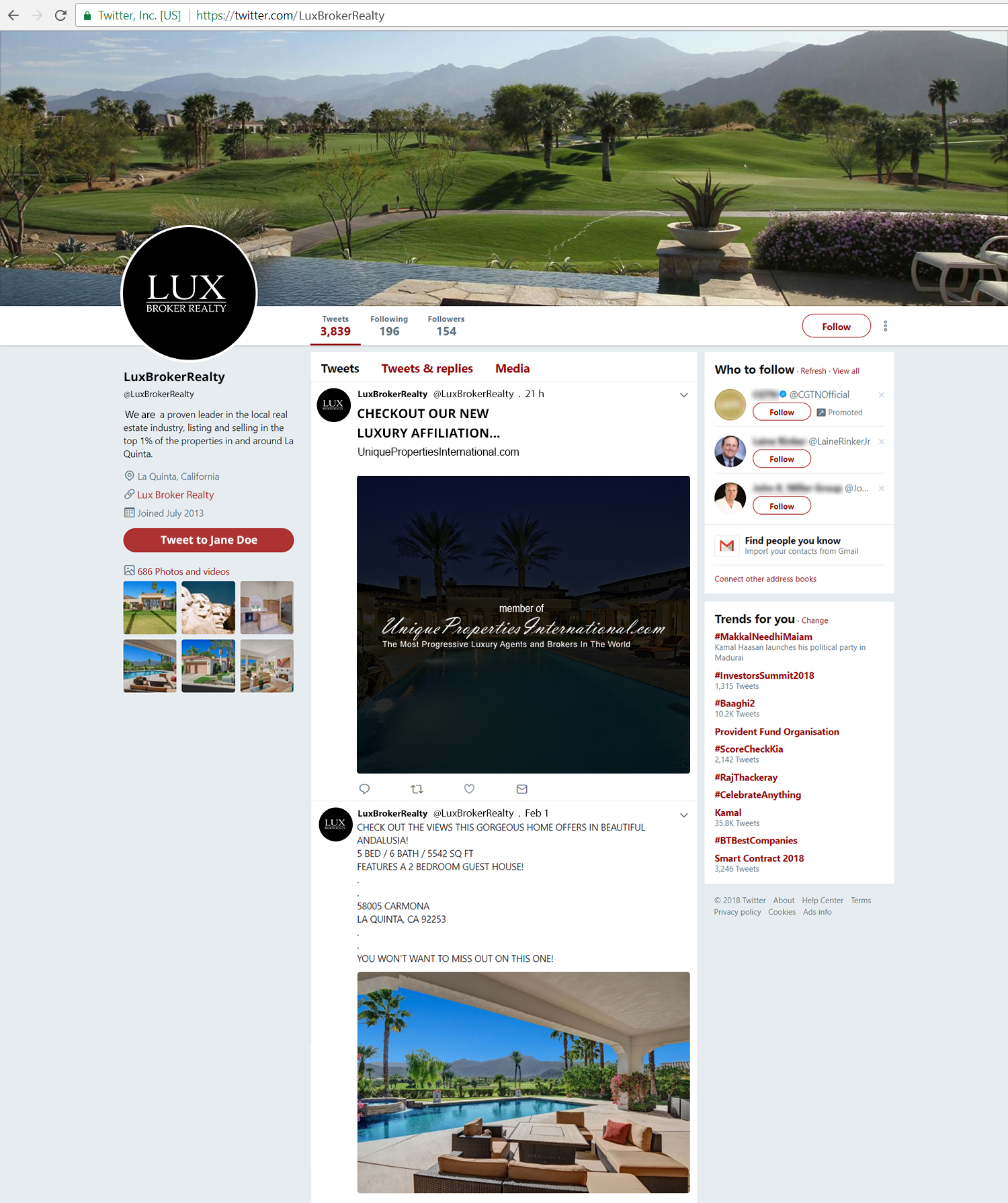 Twitter-post-with-luxury-logo